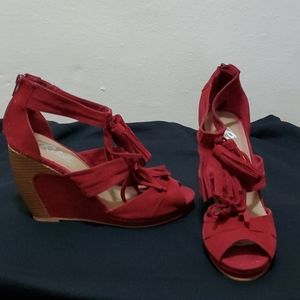 Rebels Footwear wedge sandal in Red